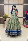 Ajd 8154 Jacquard Weaving Border Gown Wholesale Price In Surat